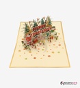 LIMITED EDITION - Weihnachtsmann Merry Christmas - Kartenfarbe Weiß-Gold - 15 x 20 cm