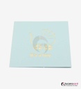 Baby Junge liegend im Kinderwagen - Blau - 12 x 12 cm
