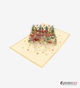 LIMITED EDITION - Weihnachtsmann Merry Christmas - Weiß-Gold - 15 x 20 cm