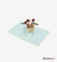 Vögel und Ballons in Box - Beige - 15 x 20 cm