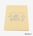 Pärchen unter Blumenkranz - Beige - 12 x 17 cm