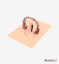 Pärchen unter lila Blumenkranz - Beige - 12 x 17 cm