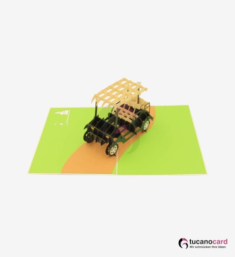 [1100052] LIMITED EDITION - Golf Caddy - Kartenfarbe Weiß - 15 x 20 cm